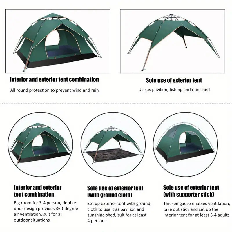 Waterproof Oval Pop-Up Camping Tent
