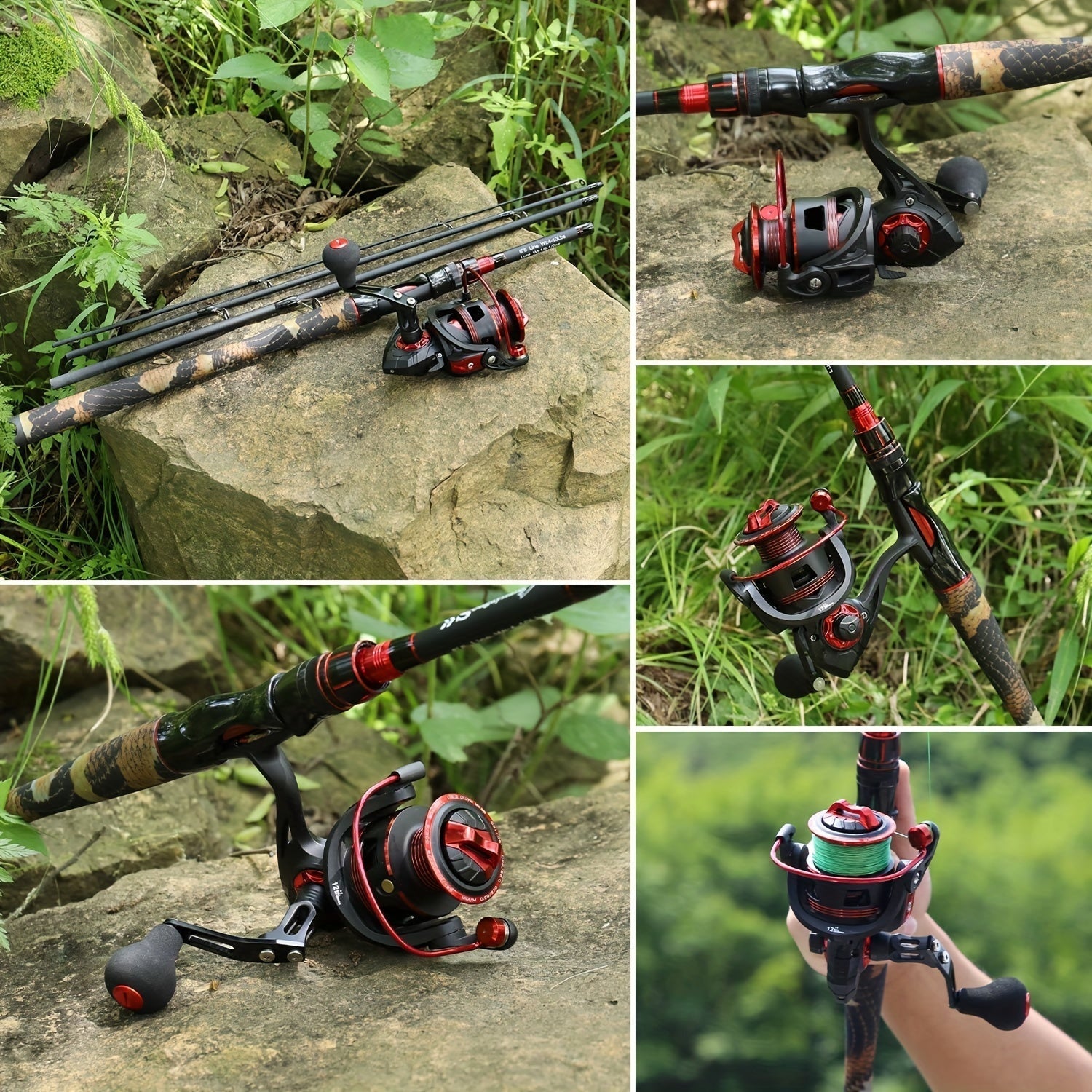 Carbon Fiber Fishing Rod & Reel Combo