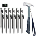 Camping Hammer with 12 Tent Pegs Kit