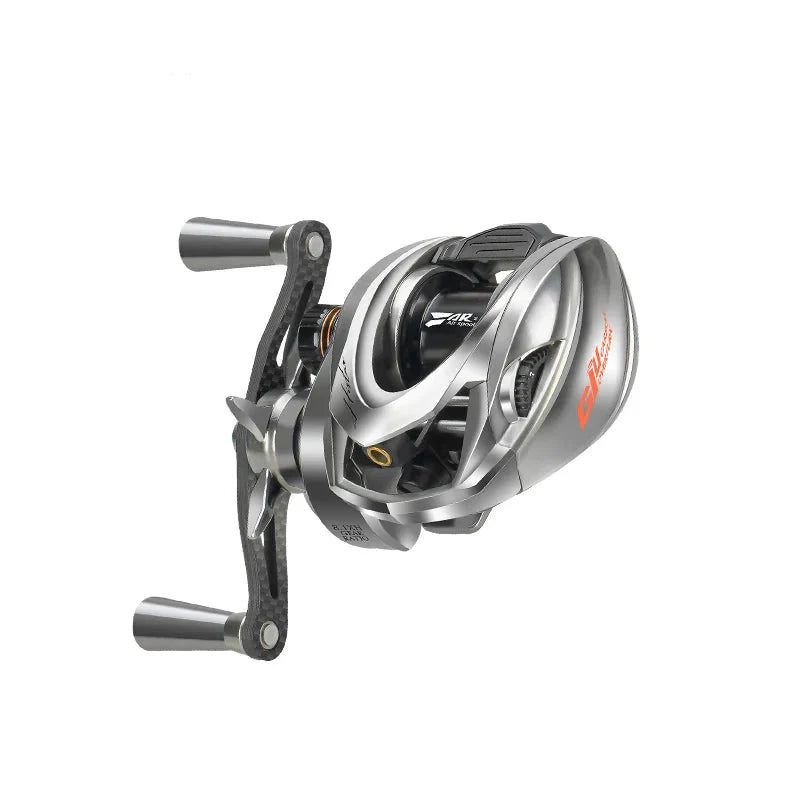 Baitcasting Fishing Reel with Magnetic Braking – Right Hand Silver