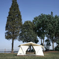 3-Person Glamping Cotton Tent – Double-Layer Waterproof Ivory