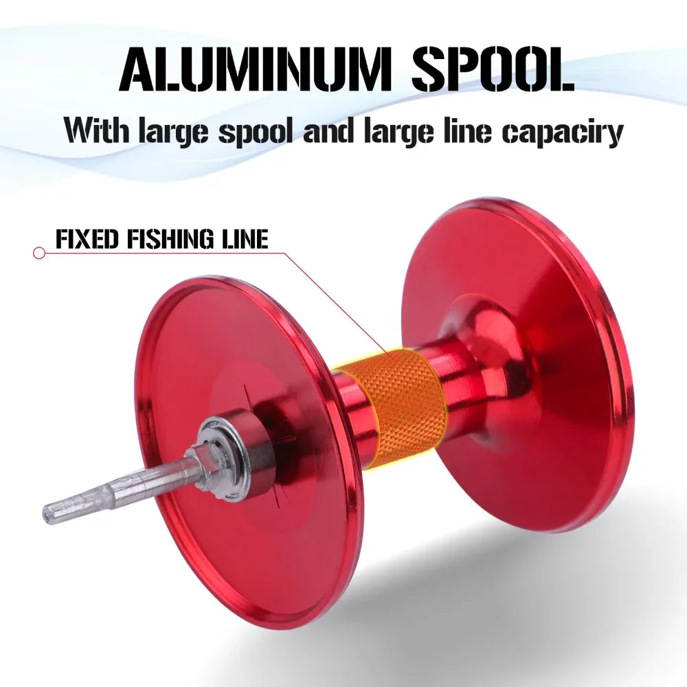 Rolling Drum Fishing Reel 28kg Max Drag – Right Hand Red