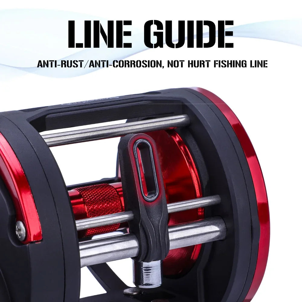 Rolling Drum Fishing Reel 28kg Max Drag – Right Hand Red