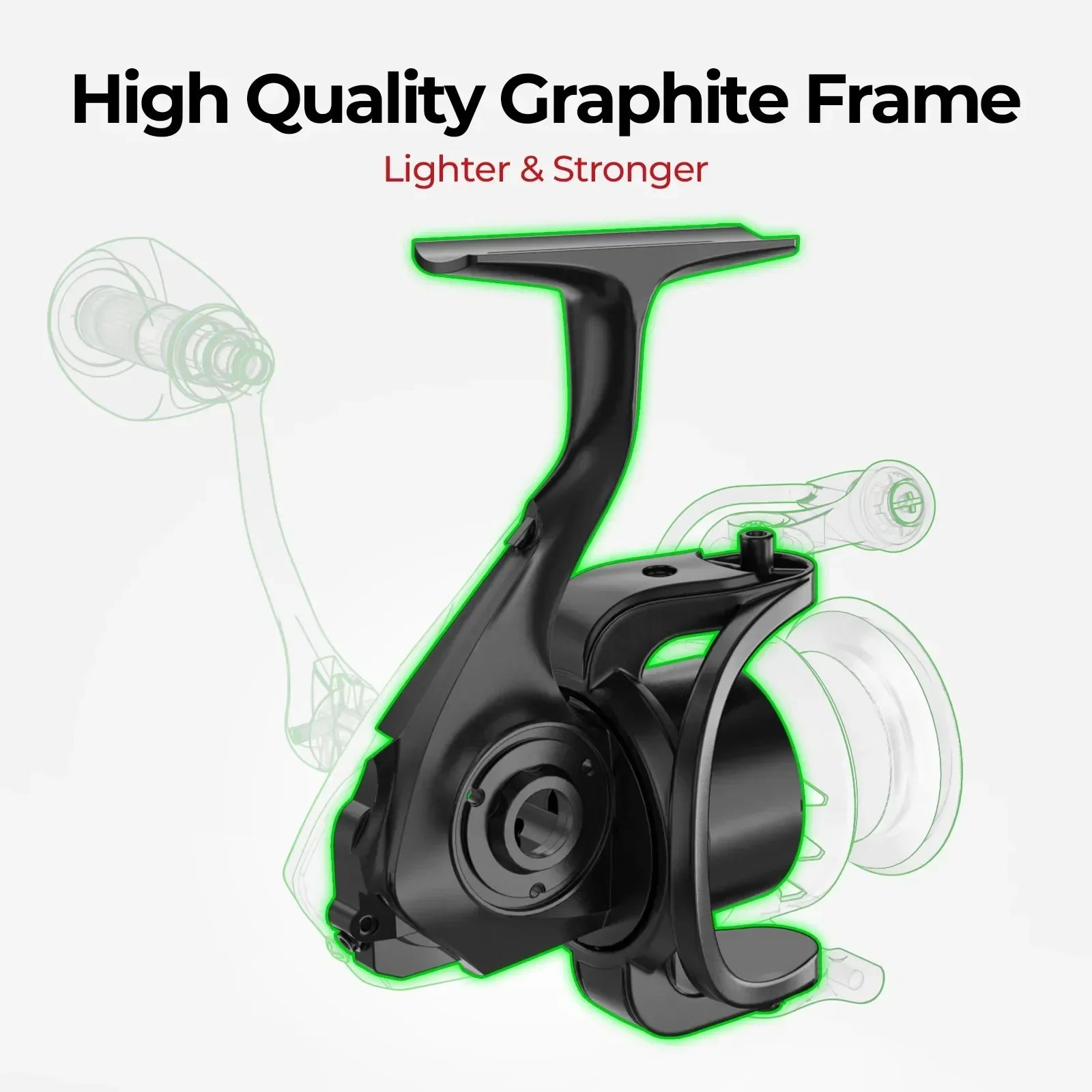 Spinning Fishing Reel 4000 Series High-Speed – Green