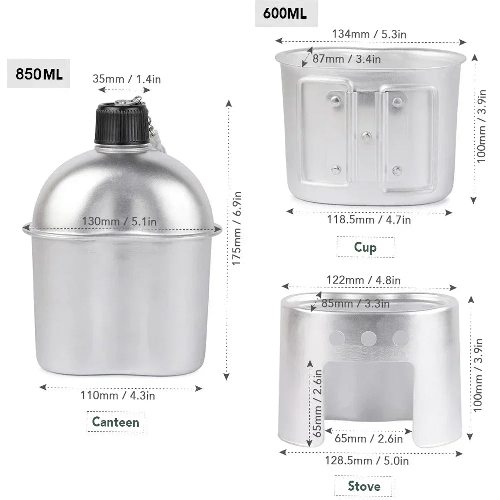 4-Piece Outdoor Camping Cookware Set
