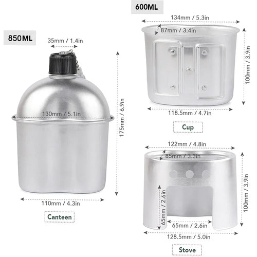 4-Piece Outdoor Camping Cookware Set