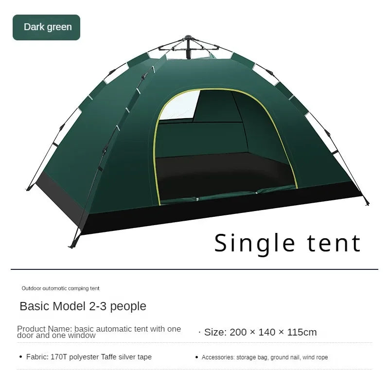 Automatic Pop-Up Camping Tent – Dark Green