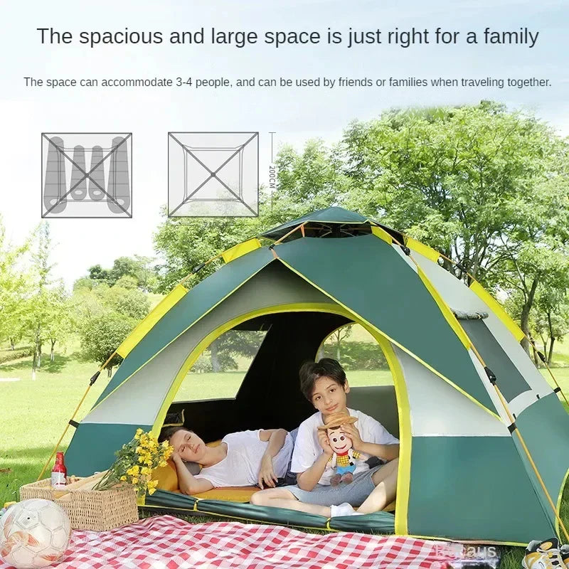 Automatic Pop-Up Camping Tent – Dark Green