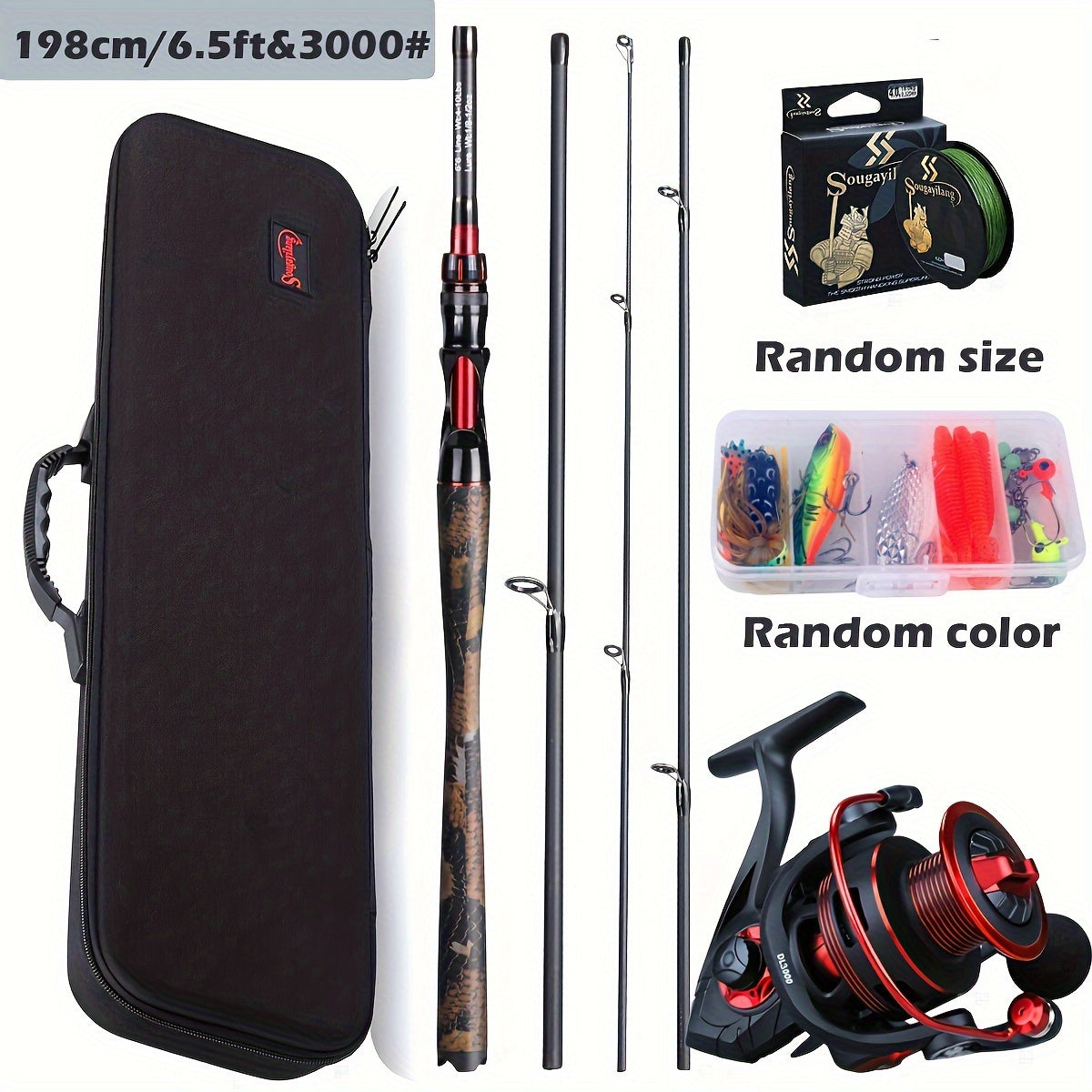 Carbon Fiber Fishing Rod & Reel Combo