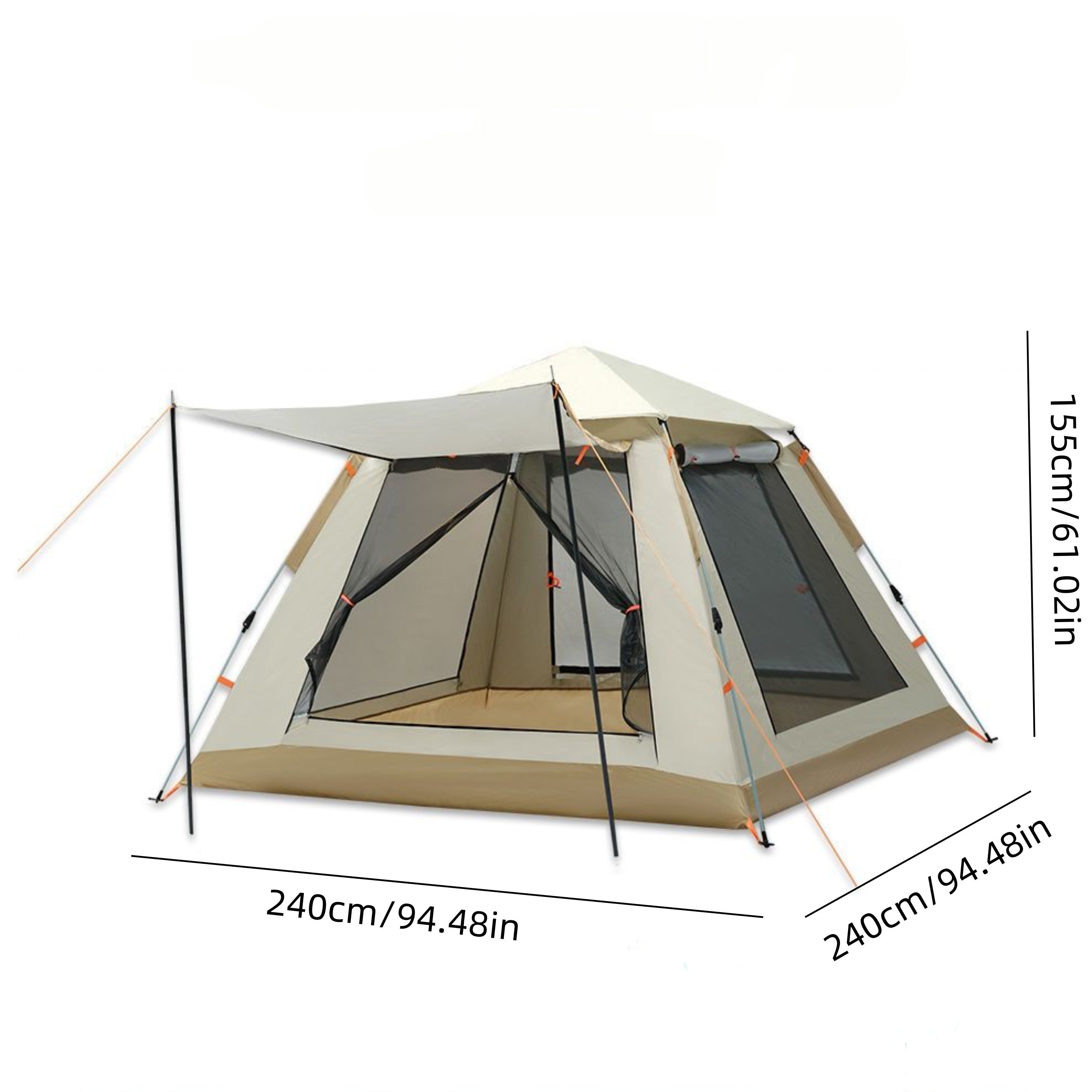 8-Person Family Camping Tent with Canopy